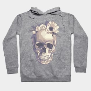 Skull With Flower Crown Hoodie